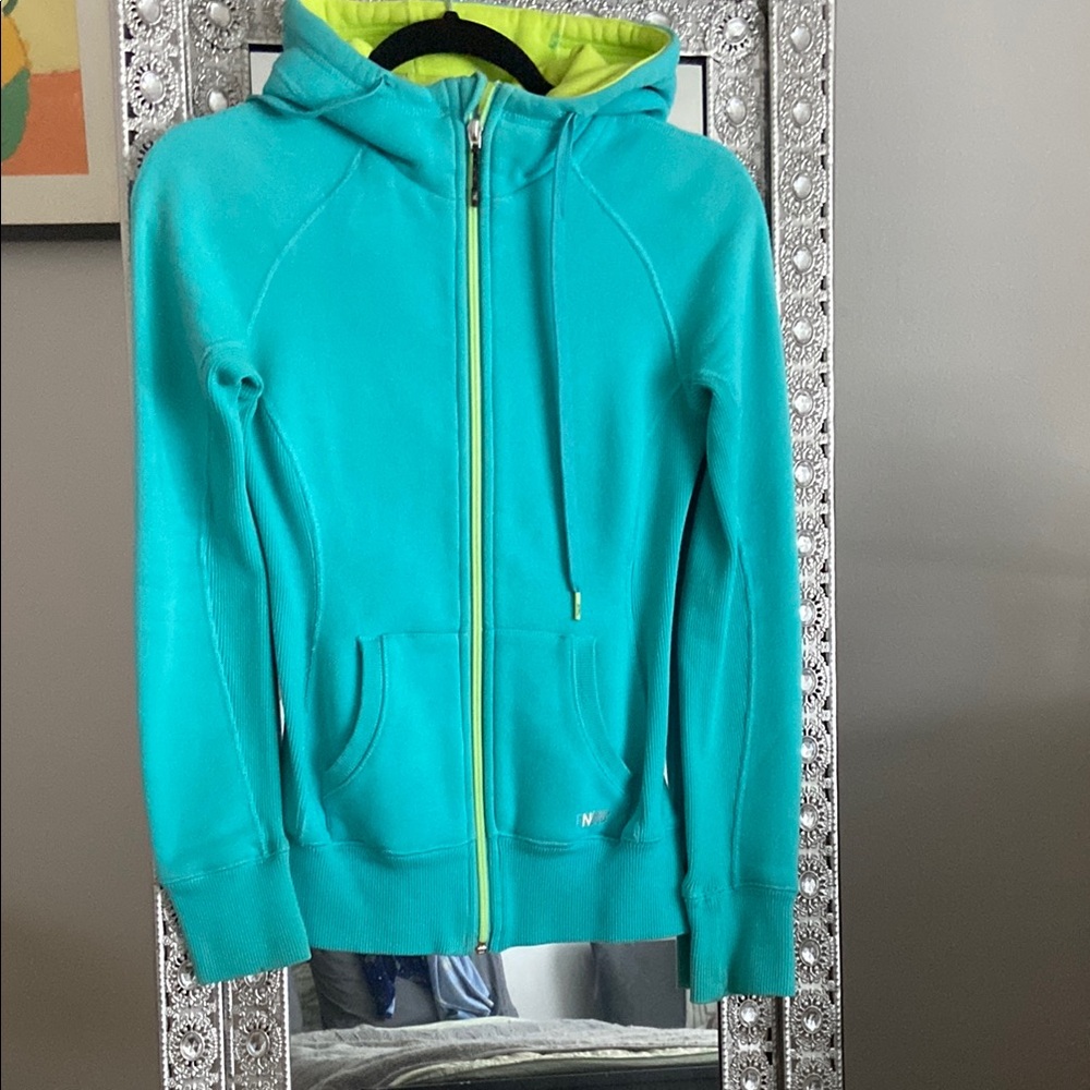 TNA Teal and Lime Hoodie